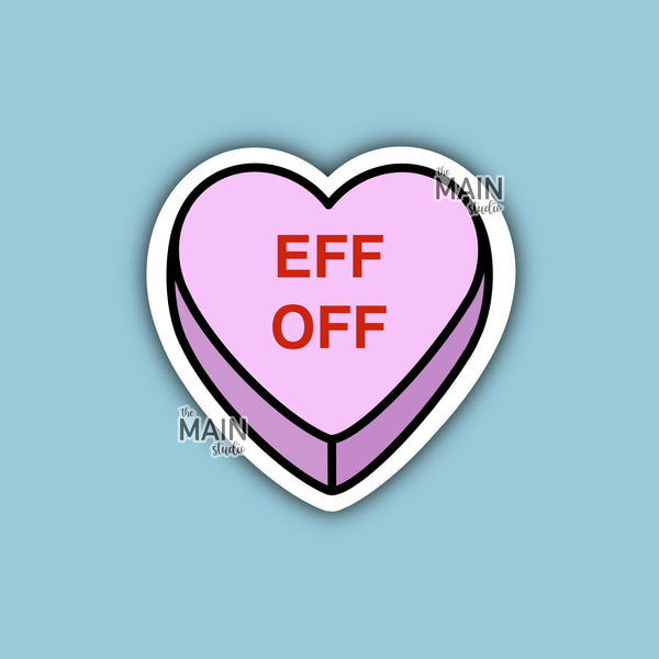 Valentine's Day Candy Heart Vinyl Sticker (Various Options)