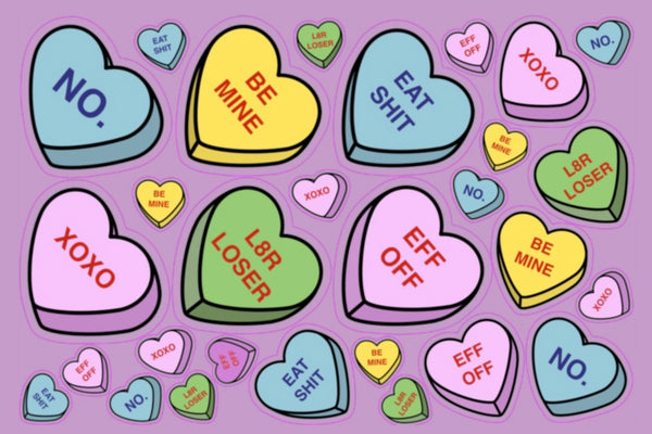 Valentine's Day Vinyl Sticker Sheet